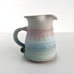 Handthrown pottery pitcher